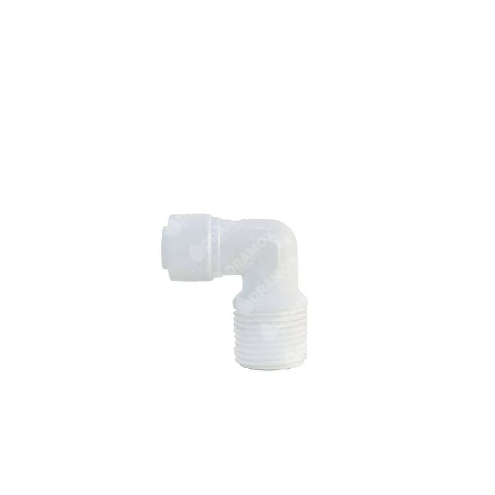 Codo de 1/4 presion a 3/4 rosca para purifcadores de agua