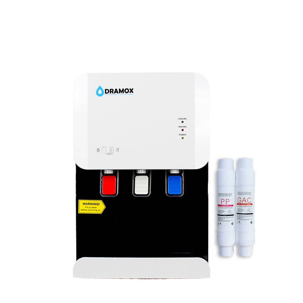 Dispensador de agua mesa con 2 filtros