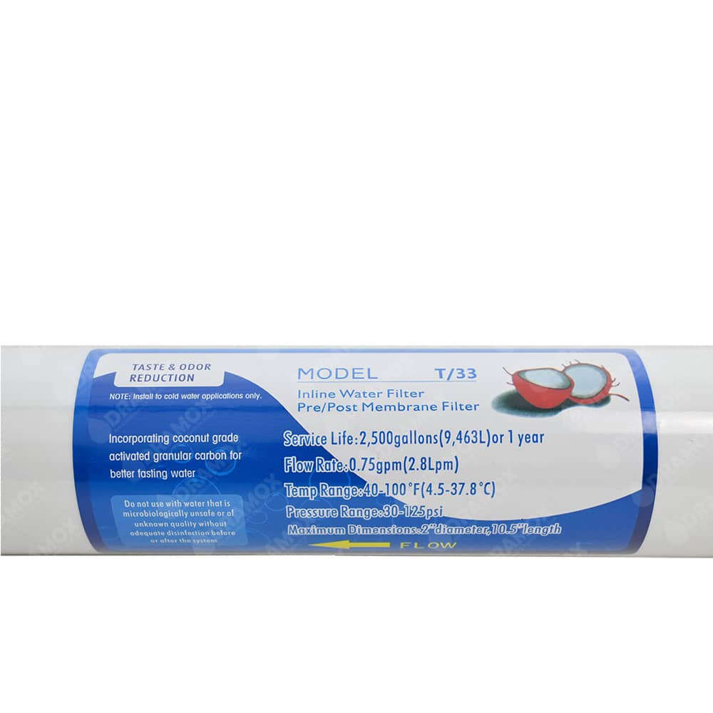 Filtro para agua de carbón activado 10 pulgadas