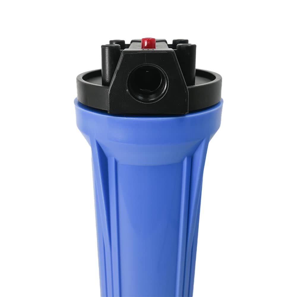 Porta filtro azul de 20 pulgadas conexión de media