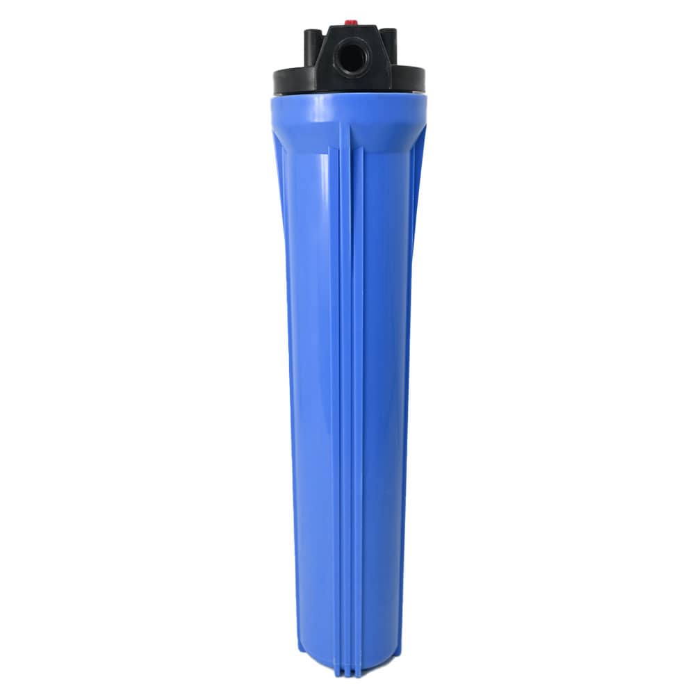 Porta filtro azul de 20 pulgadas conexión tres cuartos